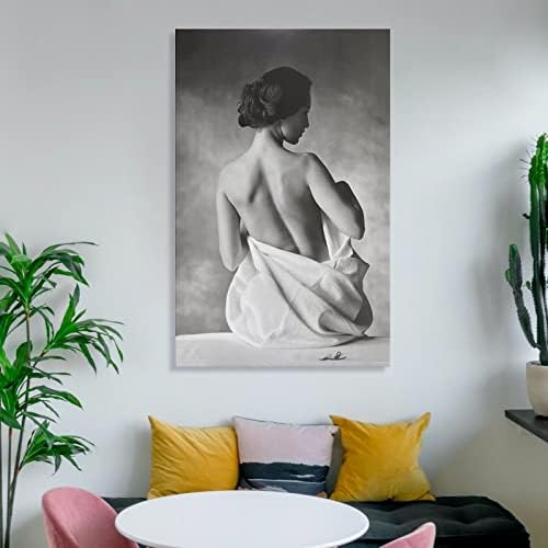 Artă de perete alb-negru feminin feminin doamnă corporală frumusețe poster poster poster de amprente poză pentru living dormitor