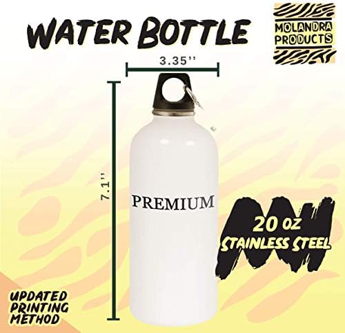 Produse Molandra ARIA - 20oz Hashtag Sticlă de apă albă din oțel inoxidabil cu carabină, alb