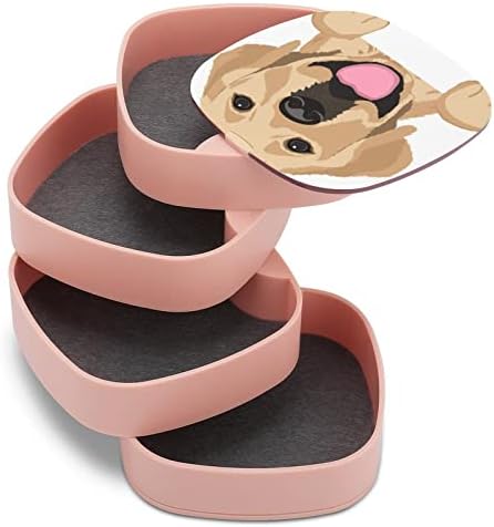 Bijuterii Nahan cutia pentru câini animale de călătorie portabile pentru bijuterii cu cutie de bijuterii cu cutie de depozitare roz pentru coliere inele Cercei