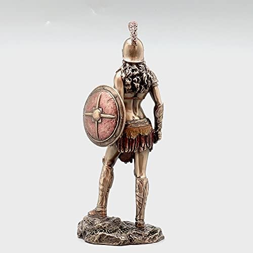 Veronese Design 9 Înalt Războinic Wielding Sword and Shield Cost Cast Distribuție Sculptură din rășină Bronz