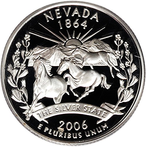 2006 s Silver Dovadă trimestrul 25 Cents Nevada Coin. De la set de mentă deschisă 25 de cenți, clasificat de vânzător o oarecare