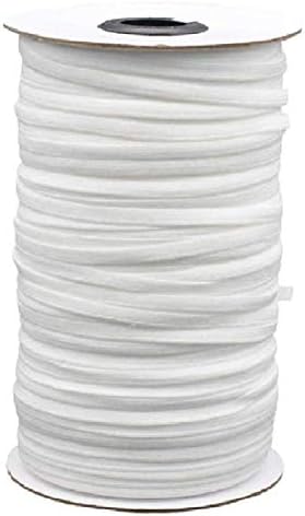 Bandă elastică de cusut 110 de metri 1/5 inch cablu / frânghie/șir pentru mască de mână / rolă de bobină/întindere/Artizanat