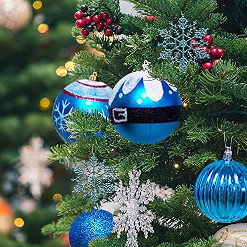 Ornamente cu minge de Crăciun pentru brad de Crăciun, minge de atârnare perfectă pentru petreceri de nuntă de vacanță, 16 numără