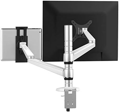 NBGYS OA-8Z aliaj de aluminiu de aluminiu înălțime de rotație completă Reglabil ARM dublu 27inch Suport+Tablet Arm Double Stands 9-10inch
