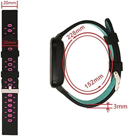 Buday 20mm curea de ceasuri colorate pentru Garmin Forerunner 245 245m 645 Muzică Vivoactive 3 Sport Silicon Smart Watchband
