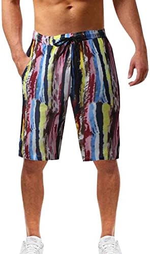 Pantaloni scurți de bord de vară ZDDO pentru bărbați, plajă Boho Graphic Printe Casual Casual Swim Trunks Drawstring Lightweight Vacanți