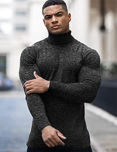 Babioboa Slim's Slim Fit Turtleneck Tricouri ușoare Pulover termic Top Casual Casual pulover pulover pulover