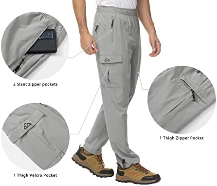 Pantaloni de drumeție pentru bărbați tbmpoy pentru bărbați uscați rapid talie elastică Elastică rezistentă la apă Pantaloni
