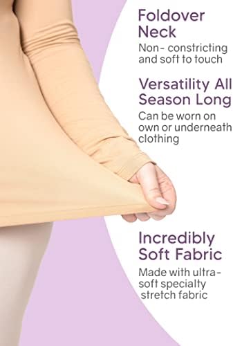 Femei plus dimensiuni calde cu mânecă lungă caldă Turtleneck | Ultra Soft | Adult xl la 7x
