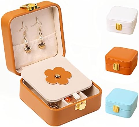 Yihao cutii de bijuterii mici, femei de călătorie pentru femei cutii de depozitare în vrac, mini cutii de bijuterii portabile