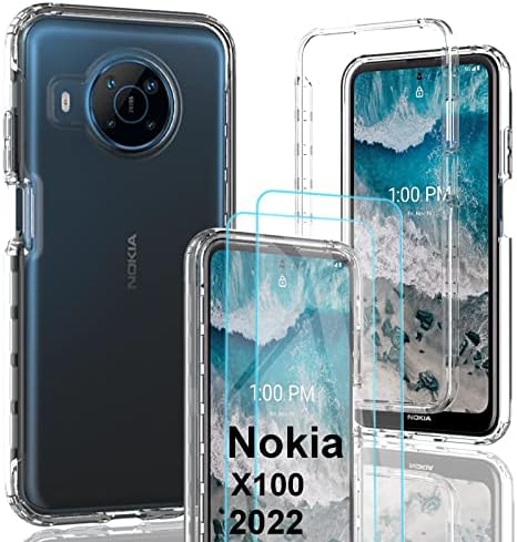 Husă Nokia X100, Flowhale pentru Husă Nokia X100 cu Protector de ecran, Husă Nokia X100 5g cu suport pentru Card, Husă pentru telefon Nokia X100 5g