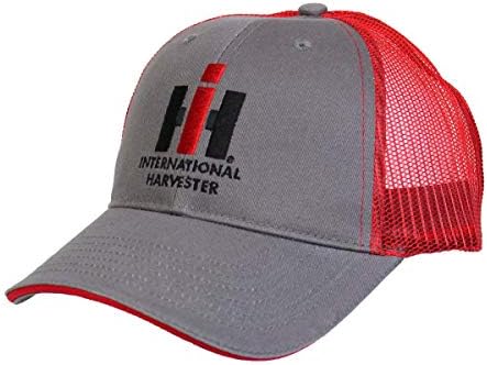 IH Logo roșu & amp; cărbune ochiurilor de plasă înapoi Adult Cap OBT128