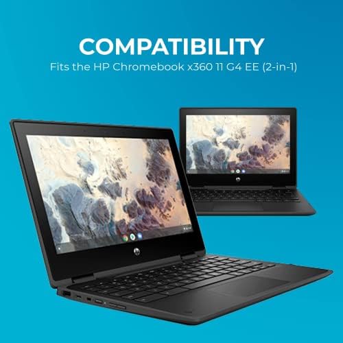 Cazul laptop Gumdrop Slimtech se potrivește HP Chromebook X360 11 G4 EE 2in1. Proiectat pentru studenții K-12, profesori și săli de clasă-bare de protecție testate, accidentate, rezistente la șocuri pentru o protecție fiabilă a dispozitivului-negru