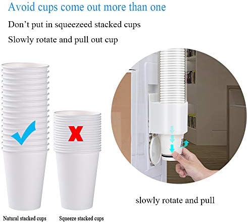 Lbting Cupa Dispenser, Cooler de apă trage Tip Cupa titularul se potrivește 5oz-7oz con sau fund plat cupe, pastă sau șurub