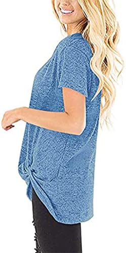 Yubnlvae relaxat bluze pentru femei Trendy Casual vara Plus Dimensiune Maneca lunga Tricouri echipajul gât ușor imprimate