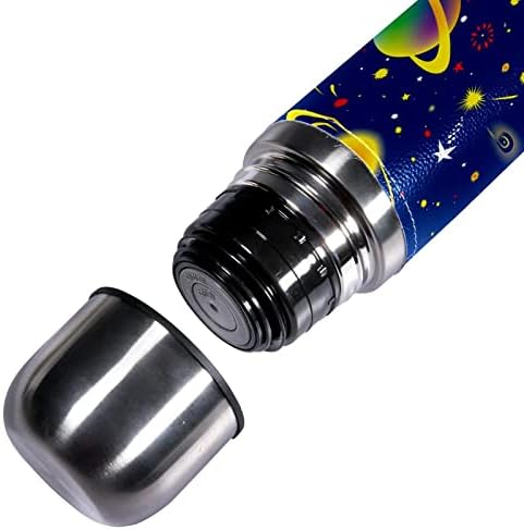sdfsdfsd 17 oz vid izolat oțel inoxidabil sticla de apă din oțel inoxidabil Sport de cafea cu cana de călătorie Flak din piele autentică învelit BPA gratuit, ilustrare a cerului cosmic fantezist