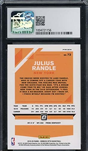 Julius Randle 2019-20 Donruss Optic Fanatics Card exclusiv Wave #73 CSG 9.5