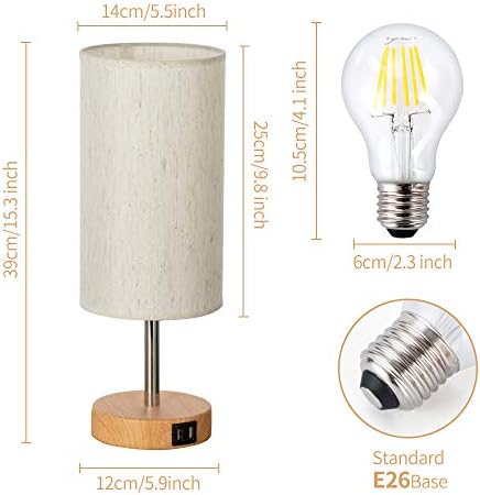 Yarra-Decor LED bec Dimmable stil Vintage lampă de masă, 1-Pack, lumânare caldă