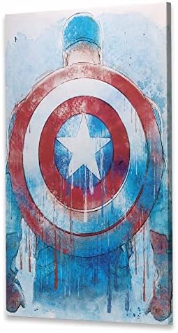 Open Road Brands Marvel Captain America Back Gallery Wappped Canvas Decor - mare căpitan America pictură pentru decorarea casei