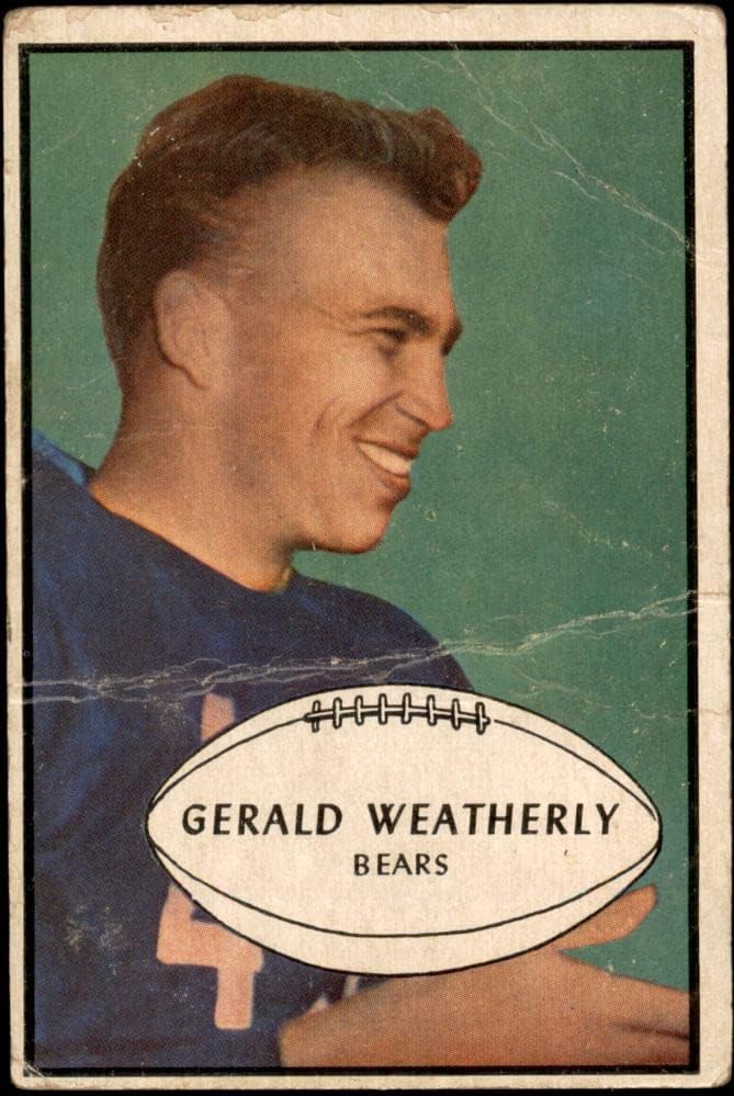 1953 Bowman # 48 Gerald Weatherly Chicago Bears Fair Bears Rice