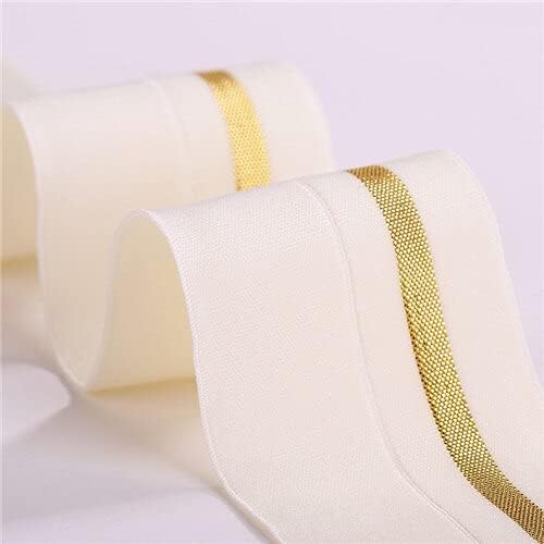 Herrmosa 4cm Foldover banda elastica aur Spandex elastic dublu strâns Lenjerie tifon tăiate curele centura îmbrăcăminte Accessorie