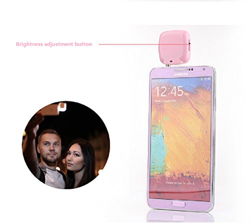 Shiratori portabil Mini 16 LED Selfie Flash Fill-in lumina de buzunar Spotlight pentru telefon inteligent, roz