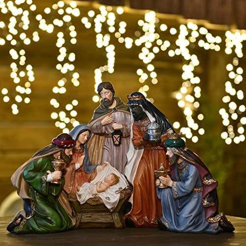 Set de naștere de Crăciun Braxio Figurine de colecție - Scene de masă Holy Family Tablep