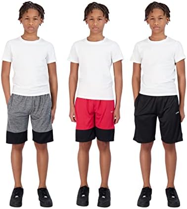 Pantaloni scurți pentru băieți din spate pentru copii pantaloni scurți de baschet cu 3 pachete pentru baschet și sport pentru băieți