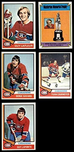 1974-75 Topps Montreal Canadiens Team Set 5 - Ex - Carduri de hochei slabbed