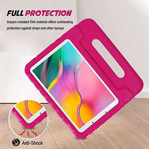 Procase Galaxy Tab A 8.0 2019 T290 T295 Magenta Kids Friendly Protective Case Bundle cu 2 pachete Protectoare cu ecran din sticlă temperată
