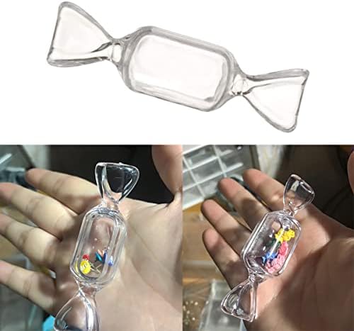 LapangZi 10 buc bomboane în formă de mini cutie transparente Bijuterii depozitare containere de călătorie plastic depozitare