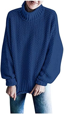 Femei Nokmopo pulovere pentru toamnă și iarnă Pulover de modă Culoare solidă Culoare înaltă Gât înalt Slim, cu fundul cu fundul