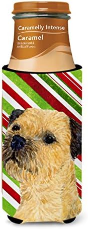 Caroline's Treasures LH9233muk Border Terrier Candy Cane Vacanță Crăciun Ultra Hugger For Slim Cins, Can Mânecă mai rece Hugger