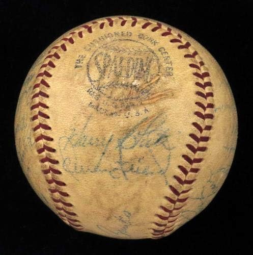 1955 Echipa Chicago Cubs a semnat Baseball National Baseball Ernie Banks JSA COA - Baseballs autografate