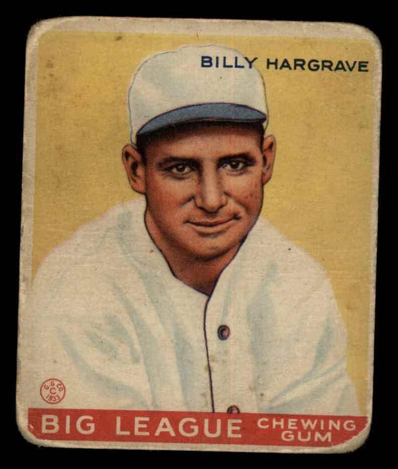 1933 Goudey 172 Billy Hargrave Boston Braves Braves Braves