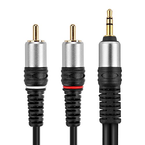TNP 3.5 mm la RCA cablu Audio-1 picioare Placat Cu Aur Hifi sunet Aux la RCA cablu tată la tată Stereo cablu adaptor Audio