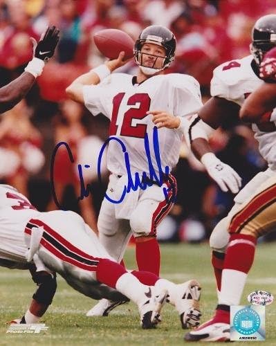 Chris Chandler Semnat - Autografat Atlanta Falcons 8x10 inch Foto - Super Bowl XXXIII - Fotografii autografate NFL