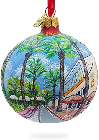 Lincoln Road, Miami, Florida, USA Glass Ball Ornament de Crăciun 3,25 inci