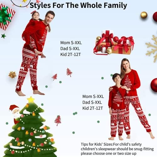 Oriental eLife care se potrivește cu PJ -urile de Crăciun pentru familie, pijamale elf seturi Christma, familii de vacanță