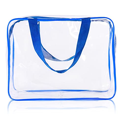 6pcs Cristal Clear PVC Travel Toiletry Bag Kit pentru femei bărbați, impermeabil vinil ambalare Organizator saci de depozitare