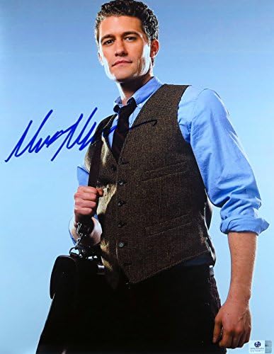 Matthew Morrison a semnat cu autograf 11x14 fotografie Glee sexy cămașă și vestă 793811