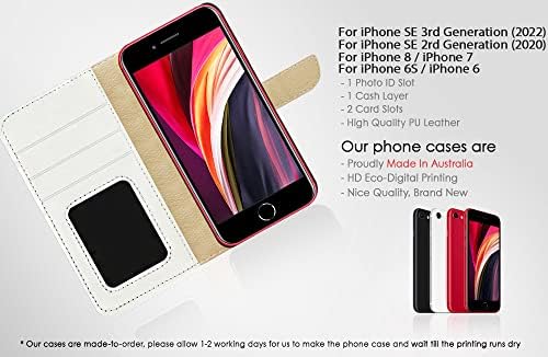 AJOURTEK pentru iPhone 8, iPhone 7, iPhone 6, iPhone SE 2nd, iPhone se 3rd, design de artă Flip portofel stil de acoperire