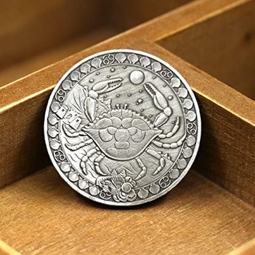 BESPORTBLE 4PCS 12 Monede comemorative Constelație,/Fecioară/Libra/Cancer Colecția de suveniruri Monede- Colecția de antichități