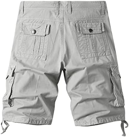 Pantaloni scurți de marfă pentru bărbați ușor casual, cu buzunare multiple, sporturi de lucru cu pantaloni scurți de buzunar,