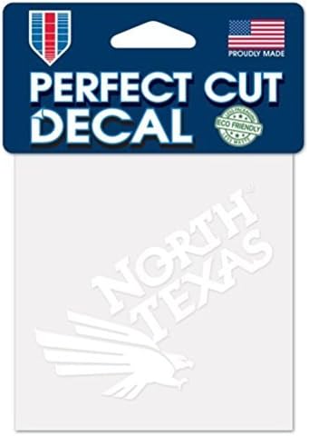 NCAA Universitatea din Texas de Nord înseamnă Verde Logo-ul 4 & # 34; x 4 & # 34; inch în aer liber Alb Decal