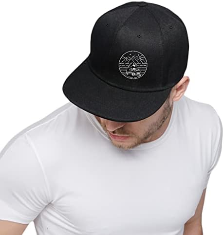 Negi Mens Snapback Pălării Hip Hop Baseball Cap Snapback Extender Reglabil, Negru Montate Pălărie