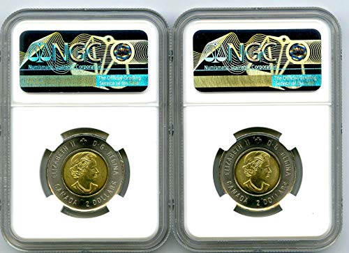 CA 2020 Canada 2 $ VE-Day V-E Day V75 Toonie lansează primul set de monede Cert # NGC MS67