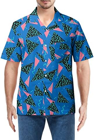 Cămăși pentru bărbați Miaiulia 80s pentru bărbați pentru bărbați pentru bărbați cămăși funky hawaiian tricouri de plajă Memphis