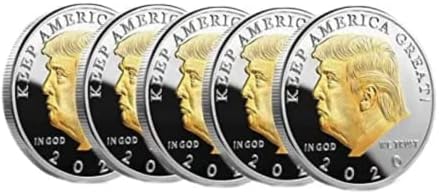 Pen Kit Mall - 5 PC Monede Trump - Donald Trump 2020 Challenge Monede Keep America Great Statele Unite ale Americii de reelecție