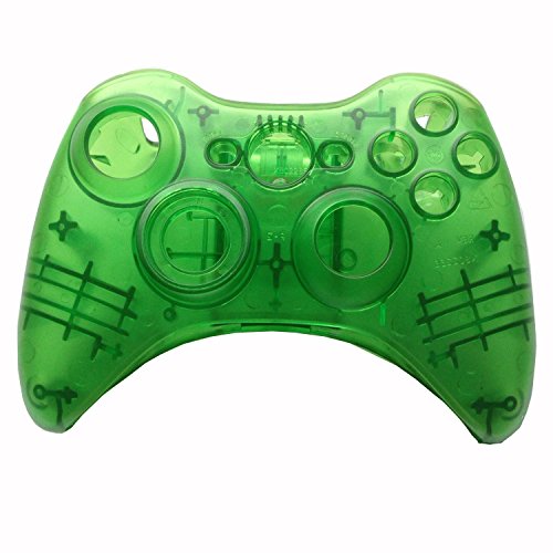 Egme Clear Green Replament Shell and Buttons Kit pentru controlerul wireless Xbox 360